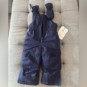 L.L. Bean Dark Blue Kids Snow Bib Overalls